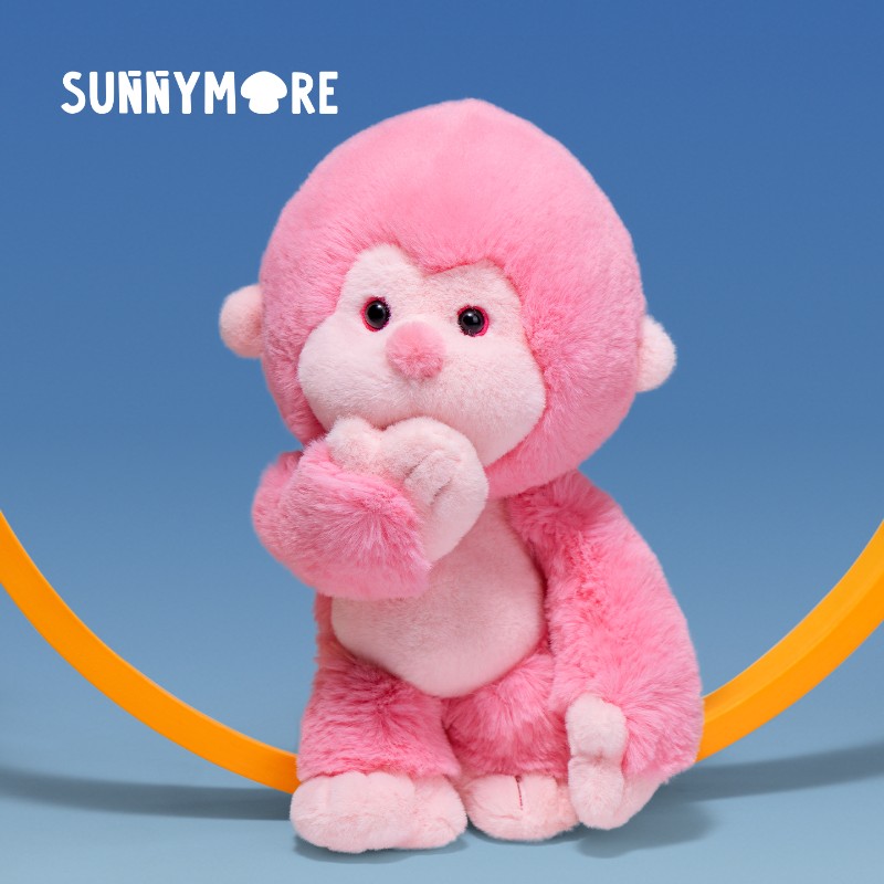 SUNNYMORE原创治愈力玩偶可爱毛绒玩具生日礼物粉色小猩猩 kiki