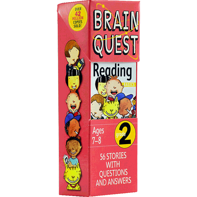 【英文原版】少儿智力开发 阅读 二年级 Brain Quest Reading Grade 2 美国小学生全科 阅读问答卡