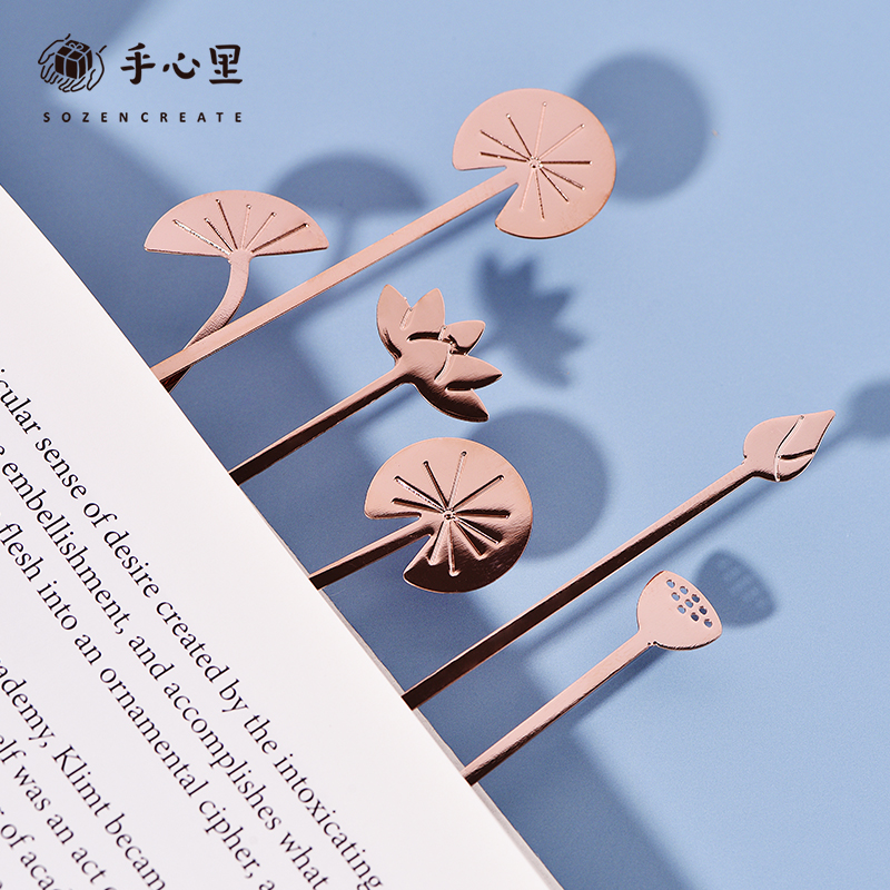 手心里书签雨荷获奖款古典中国风伴手礼小清新礼物文创