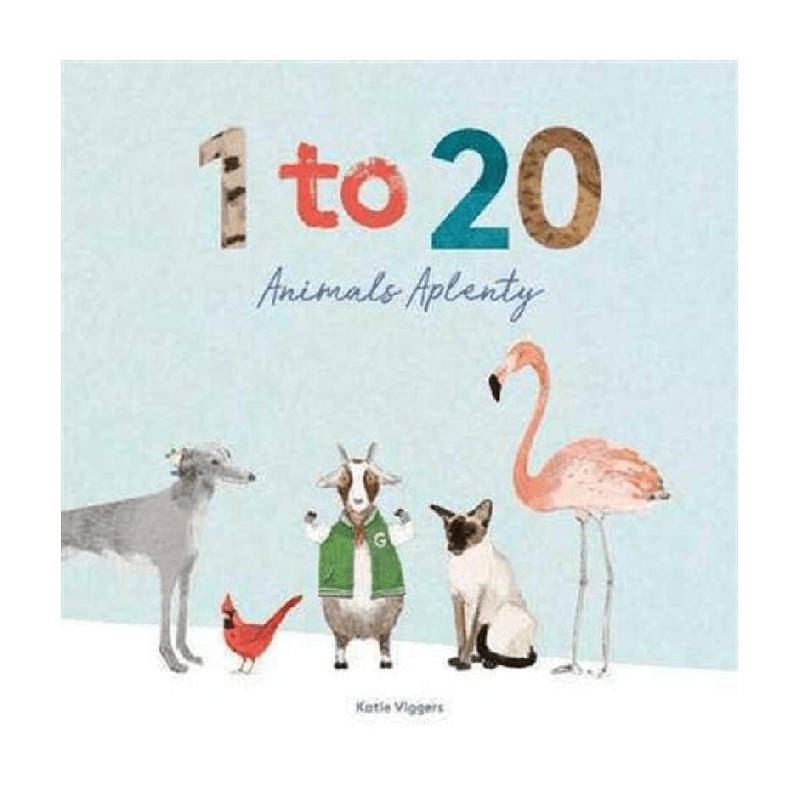 英文原版 1 to 20 animals aplenty 动物从一数到二十