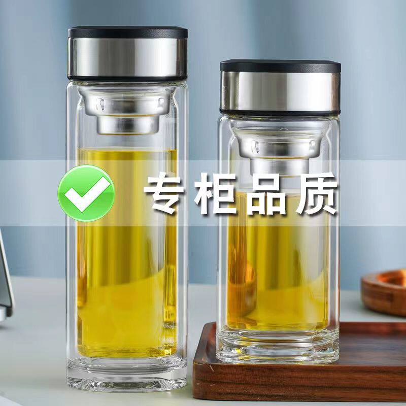 徽印创高硼硅商务手工透明玻璃杯图片