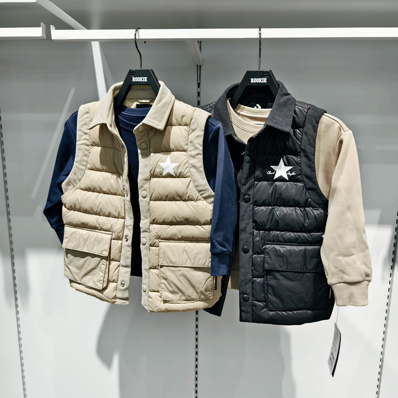 儿童装羽绒马甲三防保暖羽绒服