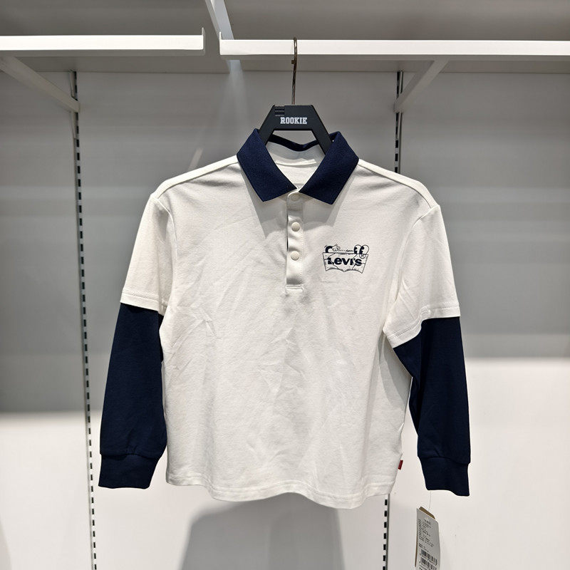 Levi's李维斯春秋新品时尚舒适拼接假两件长袖POLO衫LV2532298