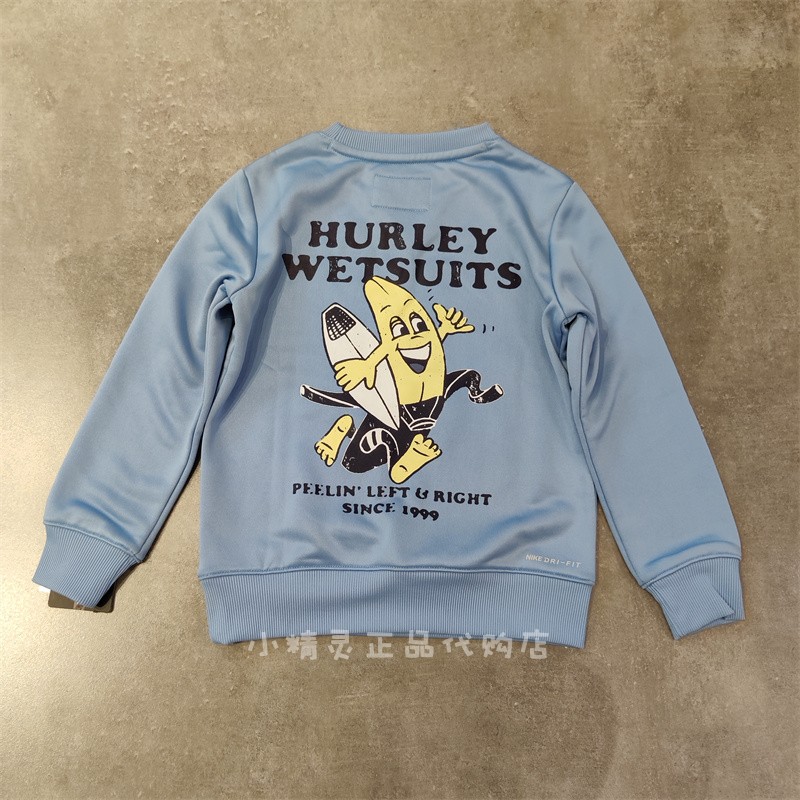 Hurley赫尔利圆领卡通卫衣长袖