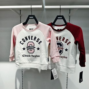 匡威儿童圆领加绒卫衣25秋冬款时尚潮流印花套头衫上衣 CV2532351