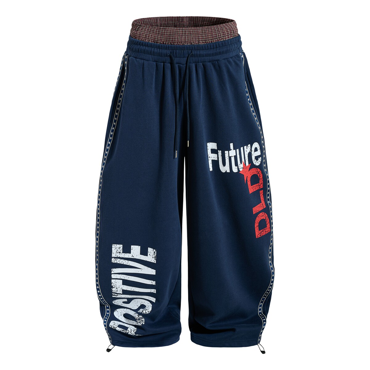 MoCreation 美式嘻哈风字母印花卫裤男女宽松bf慵懒街头休闲长裤