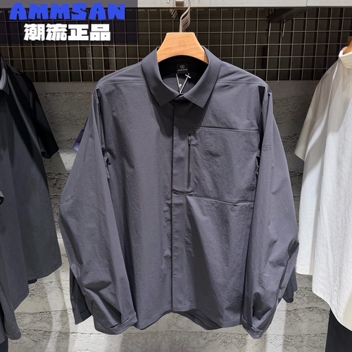 可隆KOLON SPORT 26秋季男款户外通勤单排扣长袖衬衫LHSH6AT813