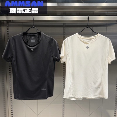 迪桑特DESCENTE女款户外运动健身速干透气圆领短袖 T恤D5232RTS02
