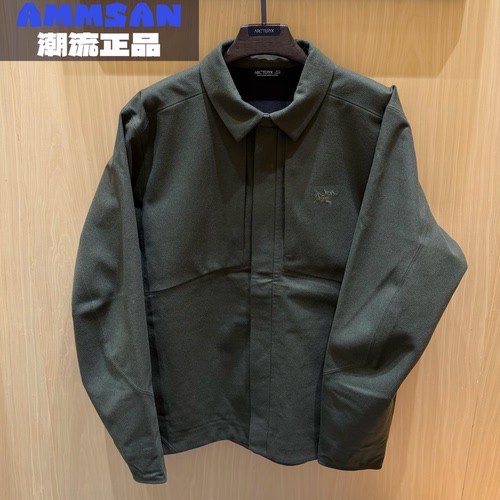 Arcteryx始祖鸟SAWYER WOOL OVERSHIRT男款通勤羊毛保暖翻领夹克