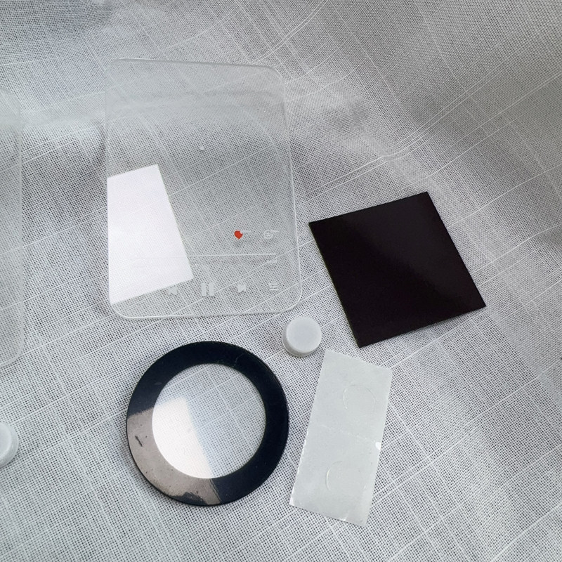 亚克力旋转黑胶唱片碟片 冰箱贴 手工diy材料包 一面自带高透胶