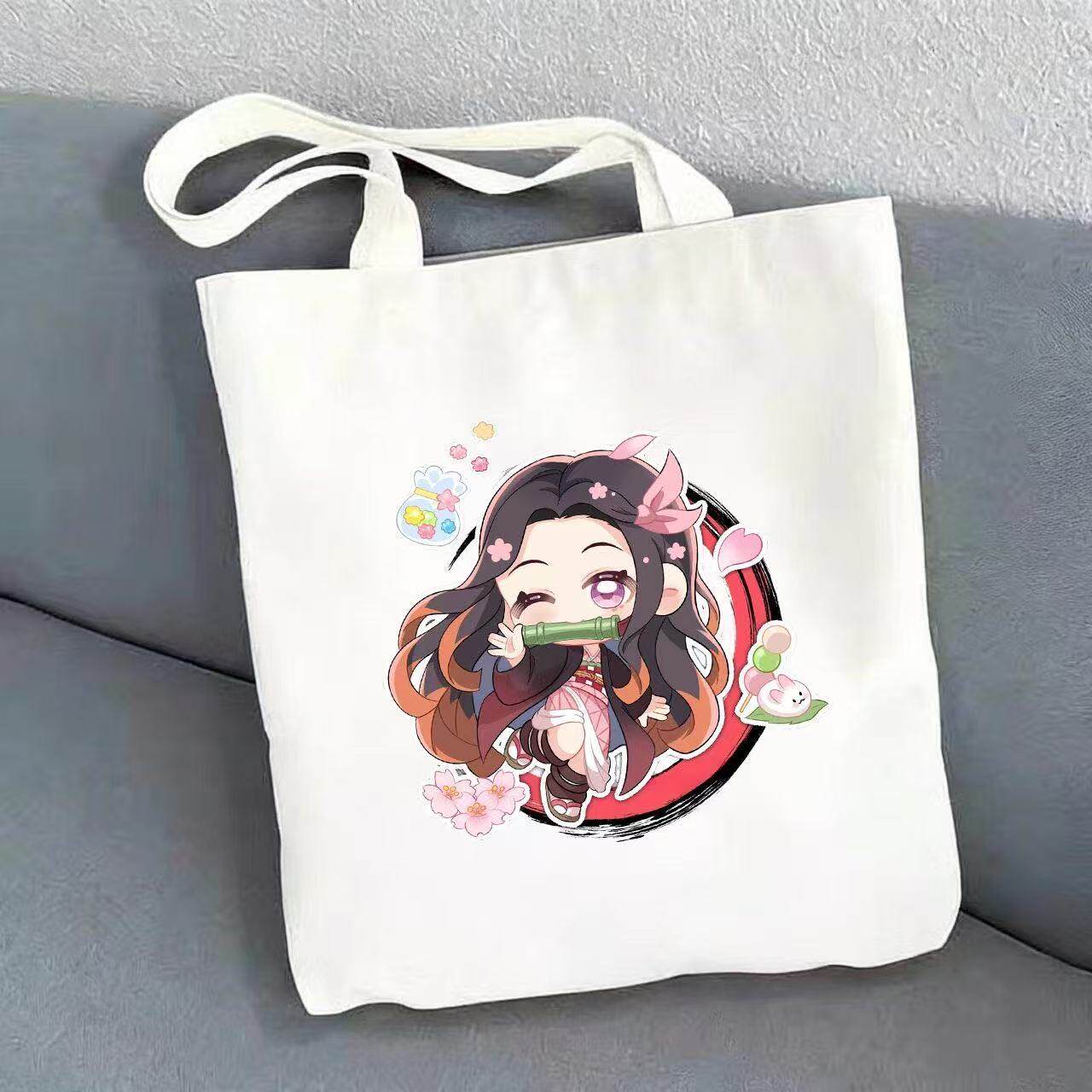鬼灭之刃帆布包帆布袋学生二次元动漫手提袋单肩袋大容量高颜值