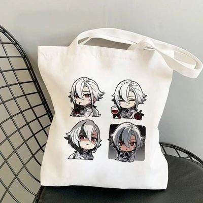 原神仆人阿蕾奇诺游戏周边帆布袋手提单肩包学生大容量补习袋百搭