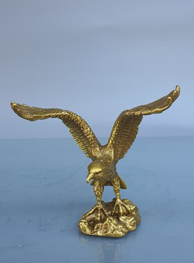 新款高档纯铜老鹰摆件大鹏大展宏图金翅老鹰招财聚财黄铜大老鹰