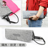 卷发棒收纳包美发直夹板隔热袋发型师便携烫发器工具防烫垫保护套