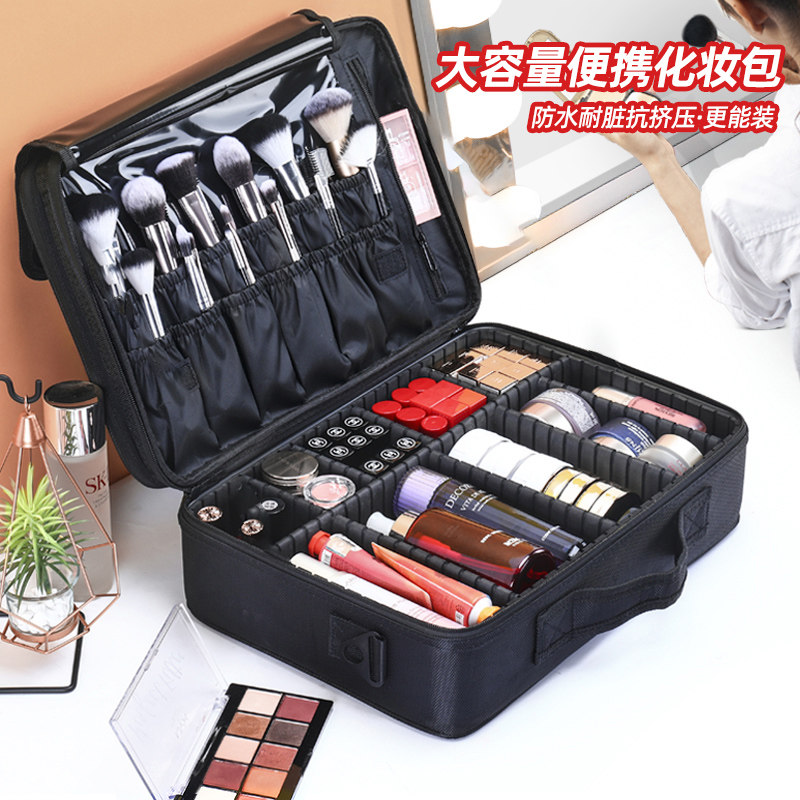 化妆师收纳包分格大容量跟妆包影楼专用纹绣手提袋多功能隔层背包,收纳整理,化妆包,淘宝优惠券,粉丝福利购,淘宝优惠卷