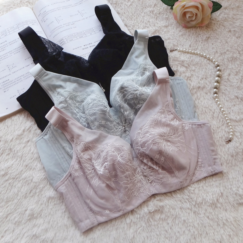 全罩杯超薄上托显小宽肩带文胸