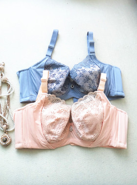 薄款全罩杯聚拢调整型内衣 大罩杯包容性好 上托防下垂文胸75c75d