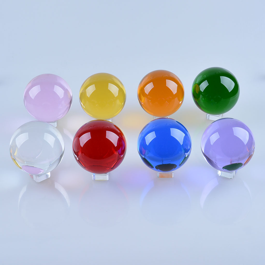 5CM水晶玻璃球多色彩色玻璃球装饰玻璃球摄影球摆设道具鱼缸