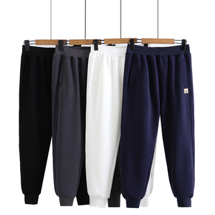 卫裤 胖mm松紧腰笑脸贴标加绒加厚束脚大码 女士休闲裤 2022年冬季