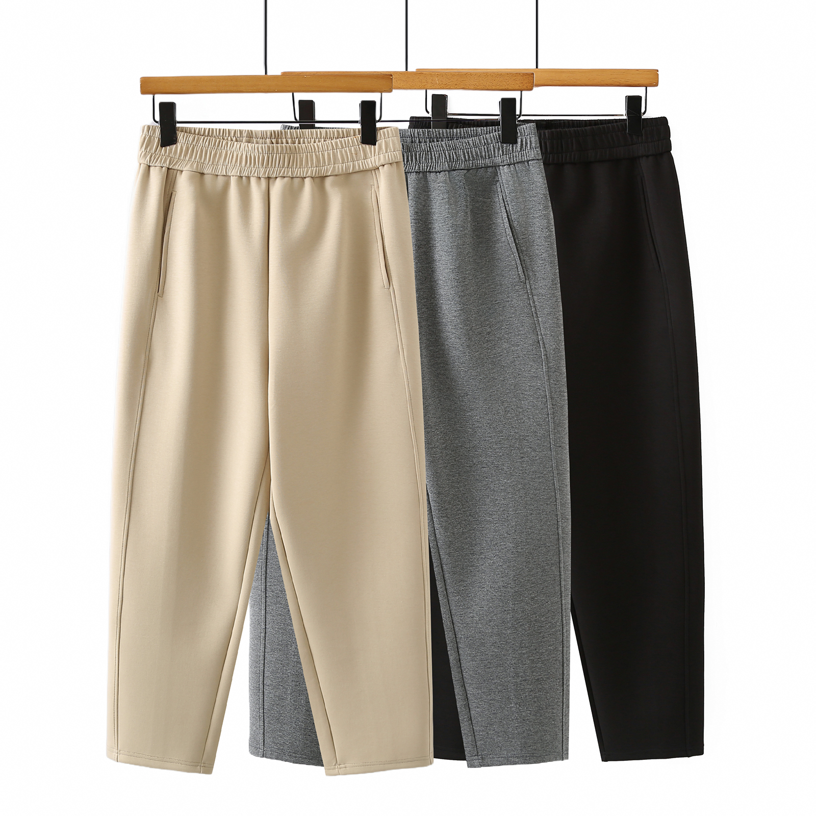 大码女装高腰显瘦萝卜裤