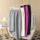 新款 胖mm松紧腰宽松休闲九分裤 萝卜哈伦裤 运动卫裤 子 大码 2024春季