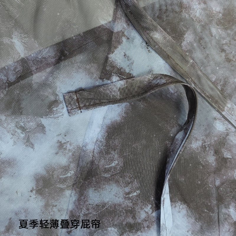夏季扎染屁帘女薄款腰封复古屁帘叠穿神器网纱裙帘一片式半身裙帘
