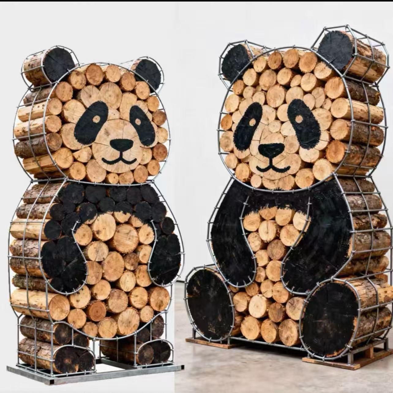 木头工艺品动物网红木桩工艺品订制造型仿真藤编工艺品户外景区