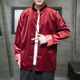 风男装丽丝绒复古盘扣大码唐装汉服夹克外套C229/Y916/P80，男装夹克，电商C229