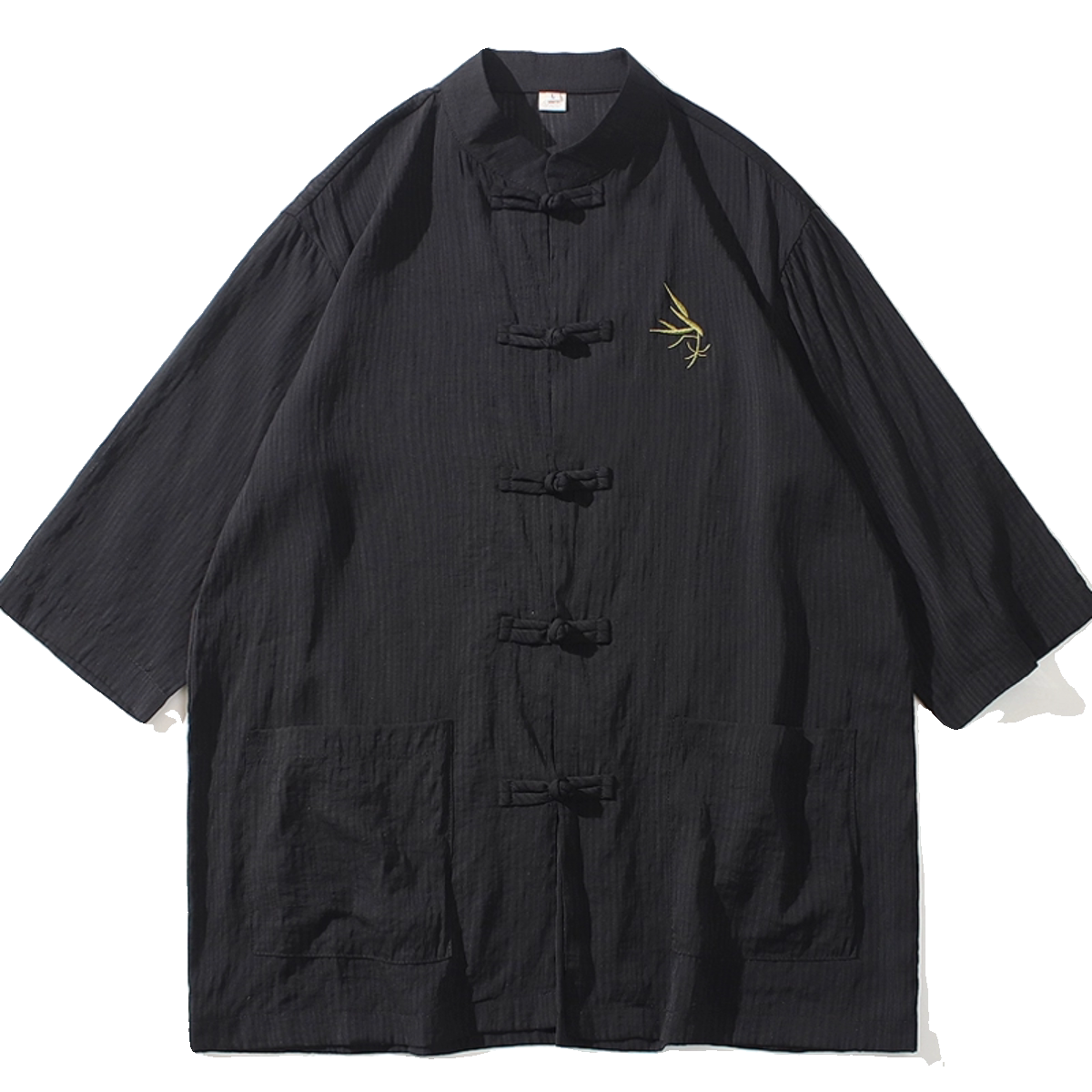 2024夏风男装刺绣唐装汉服短袖五分袖衬衫衬衣C229-Y907-P65,男装衬衫,电商C229