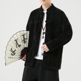 2024秋冬复古中式灯芯绒唐装汉服盘扣夹克外套大码C229/Y782/P105，男装夹克，电商C229