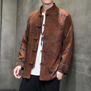 2024春夏风男装印花中式唐装复古汉服夹克外套C229/Y768/P100图片