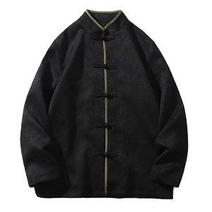 2024春夏风男装提花暗纹盘扣唐装汉服夹克外套C229-Y992-P100图片