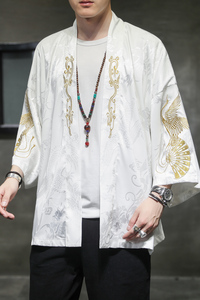 2024夏季风男装冰丝刺绣唐装汉服披风斗篷外套C229/F405/P60图片