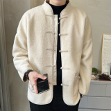 2023秋冬羊羔毛复古中式唐装汉服棉衣棉袄外套大码C229/Y919/P140，男装夹克，电商C229
