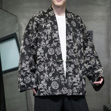 2023秋冬风男装鹿皮绒唐装汉服夹克外套风衣男C229/Y797/P105，男装风衣，电商C229