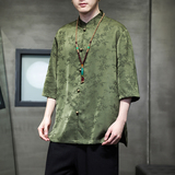 2024春夏新款风男装中式冰丝唐装汉服衬衫衬衣C229-Y903-P65，男装衬衫，电商C229