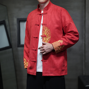 2025秋冬风男装刺绣中式唐装汉服夹克外套C229/Y1047/P120图片