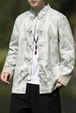 2024秋冬风男装鹿皮绒盘扣中式唐装汉服夹克外套C229/Y754/P1，男装夹克，电商C229