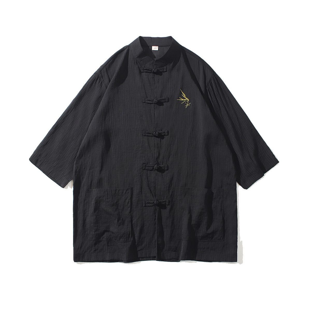 2024春夏风男装刺绣唐装汉服短袖五分袖衬衫C229-Y907-P65,男装衬衫,电商C229