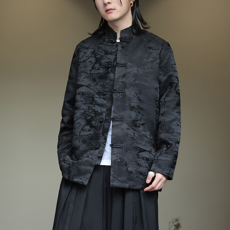 2025秋冬风男装大码中式唐装复古汉服夹克外套C229-Y991-P100，男装衬衫，电商C229