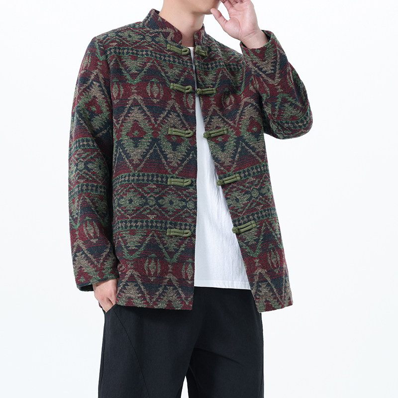 2025秋风男装毛呢中式复古唐装汉服夹克外套C229-Y1119-P125,男装夹克,电商C229