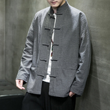 2024春夏风男装棉麻亚麻唐装汉服盘扣夹克外套C229/Y730/P90，男装夹克，电商C229