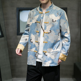 2024春风男装鹿皮绒复古中式唐装汉服夹克外套C229/Y629/P105，男装夹克，电商C229