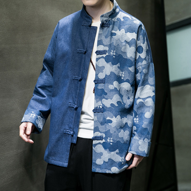 2023春夏新款风男装牛仔夹克外套唐装汉服大码C229/Y725/P90,男装夹克,电商C229
