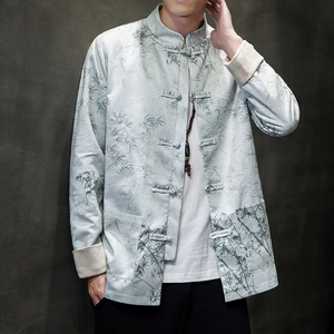 2024春风男装鹿皮绒复古中式唐装汉服夹克外套C229/Y754/P105图片