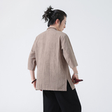 2024春夏新款风男装印花唐装汉服盘扣衬衫衬衣C229-Y1017-P65，男装衬衫，电商C229