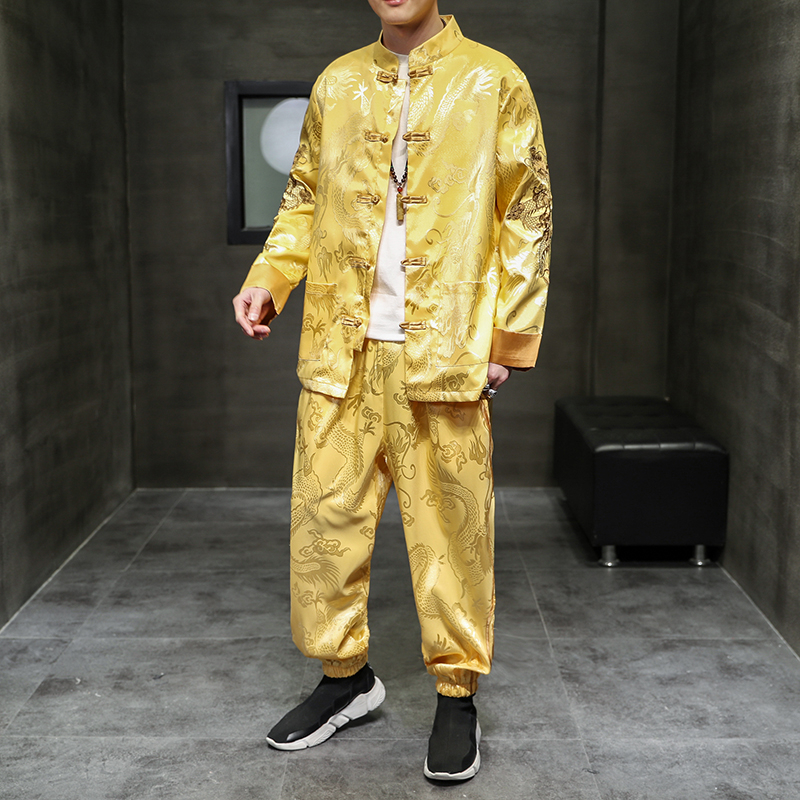 2024春夏风男装复古中式唐装汉服套装两件套C229/TZ311/P110，男装休闲套装，电商C229
