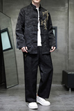 2024春夏风男装中式唐装汉服刺绣套装两件套C229-TZ359-P140，男装休闲套装，电商C229
