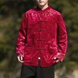 2025秋冬风男装丽丝绒唐装汉服夹克外套大码C229/Y789/P105，男装夹克，电商C229