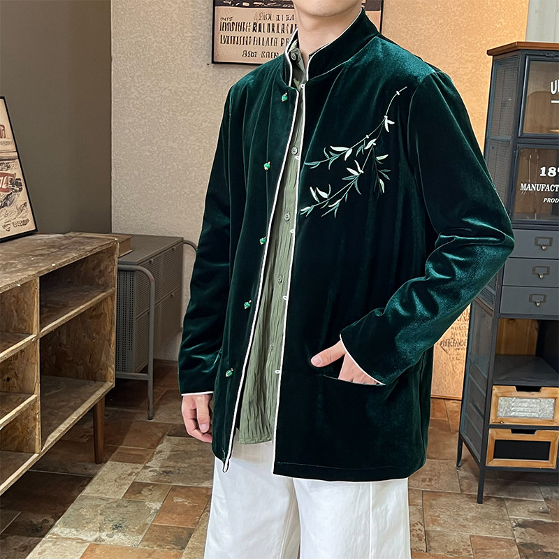 2025秋冬风男装刺绣唐装汉服夹克外套大码C229-Y1118-P115,男装夹克,电商C229